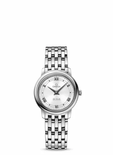 Omega De Ville Prestige Quartz 27.4 Stainless Steel / Vintage Silver / Bracelet 424.10.27.60.04.001 (42410276004001)